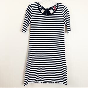 Fame Forever Black/White Striped  T-Shirt Dress